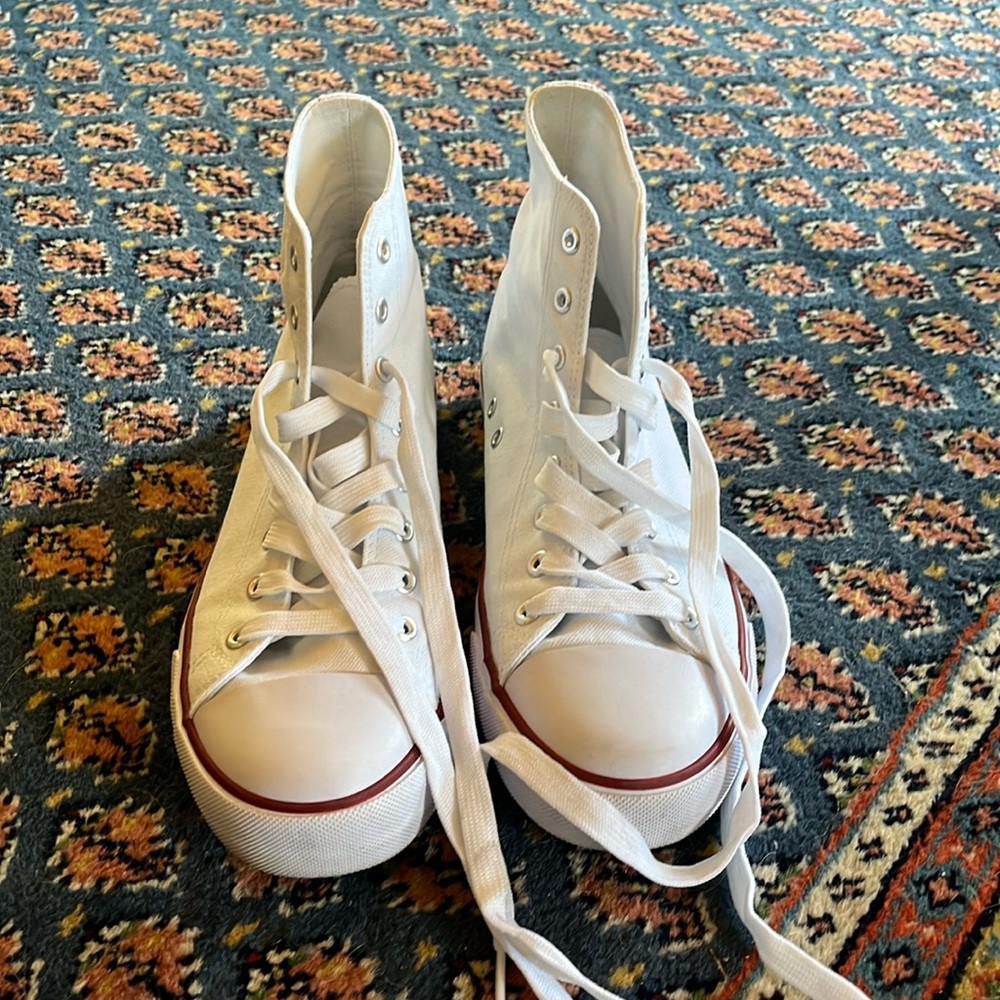 Canvas high top sneakers